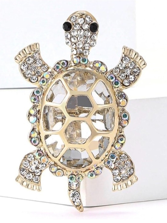 Jewelry - Crystal Turtle Brooch